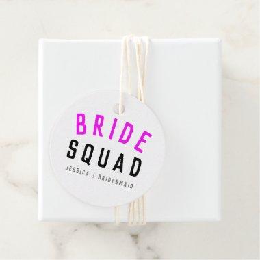 Bride Squad | Hot Pink Bachelorette Bridesmaid Favor Tags