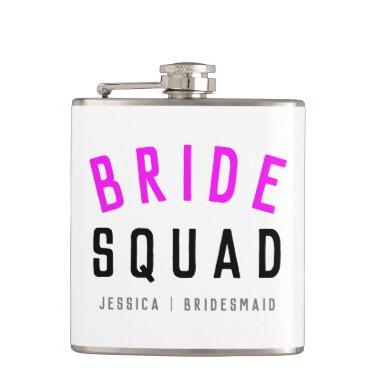 Bride Squad | Hot Pink Bachelorette Bridesmaid Flask