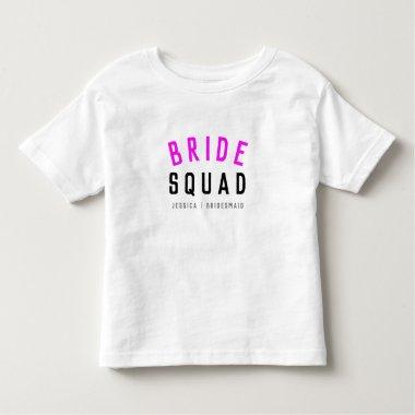 Bride Squad | Hot Pink Bachelorette Bridesmaid Toddler T-shirt