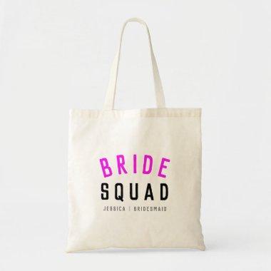 Bride Squad | Hot Pink Bachelorette Bridesmaid Tote Bag