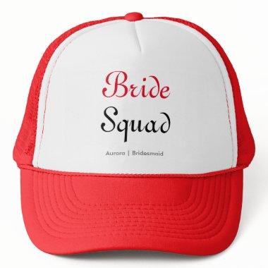Bride Squad Personalized Bachelorette Bridesmaid Trucker Hat