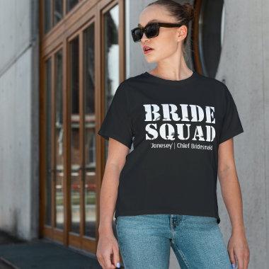 Bride Squad Personalized Bachelorette Party T-Shirt