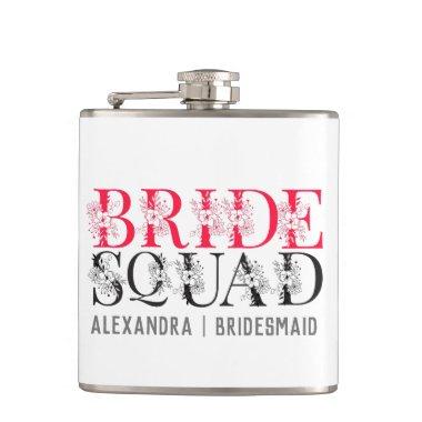 Bride Squad | Pink Bachelorette Party Bridesmaid Flask