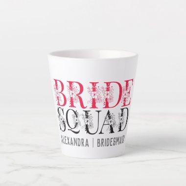 Bride Squad | Pink Bachelorette Party Bridesmaid Latte Mug