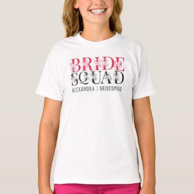 Bride Squad | Pink Bachelorette Party Bridesmaid T-Shirt
