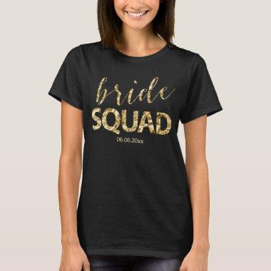 Bride Squad Shirts With Gold Foil Effect