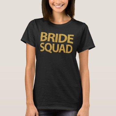 Bride Squad V-Neck T-Shirt Faux Sequins