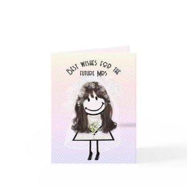 Bride Stick Figure On Hearts
