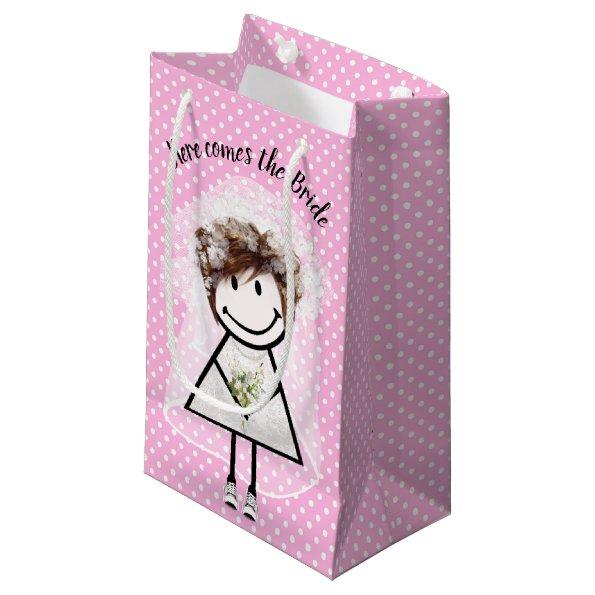 Bride Stick Girl In Sneakers Small Gift Bag