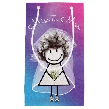 Bride Stick Girl In Sneakers Small Gift Bag