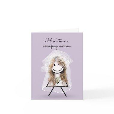 Bride Stick Girl with Bridal Bouquet