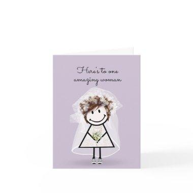 Bride Stick Girl with Sneakers Invitations