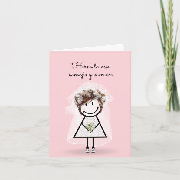 Bride Stick Girl with Sneakers Invitations