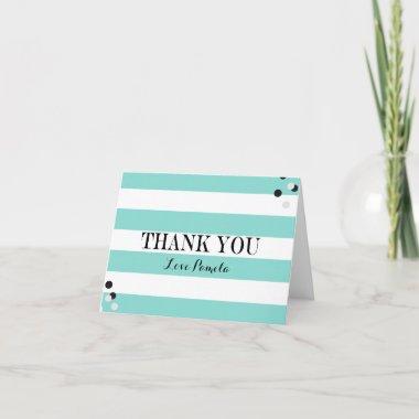BRIDE Teal Blue Bridal Tiara Shower Party Thank You Invitations