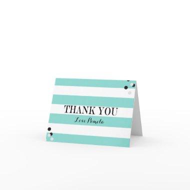 BRIDE Teal Blue Bridal Tiara Shower Party Thank You Invitations