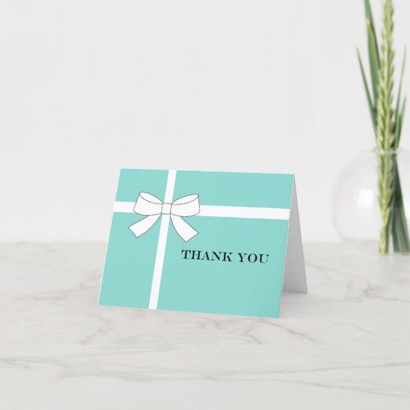 BRIDE Teal Blue Reception Bridal Shower Party Thank You Invitations