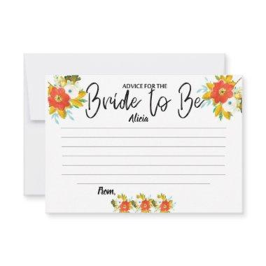 Bride to Be Advice Cards Bridal Shower Games