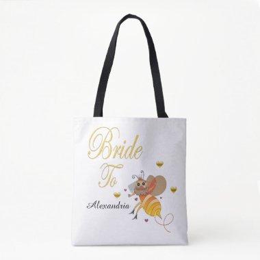 Bride To Be Bridal Personalize Tote Bag