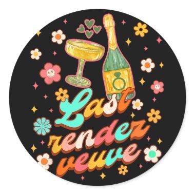 Bride To Be  Bachelorette Last Rendez Classic Round Sticker