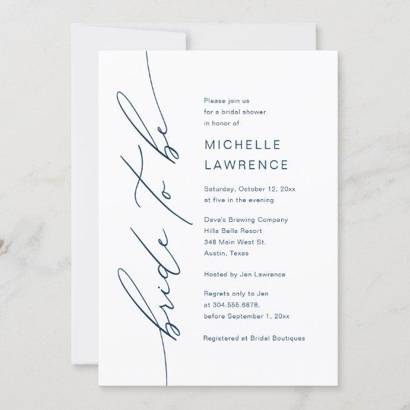 Bride to be, Bridal Shower Dinner Party Invitations