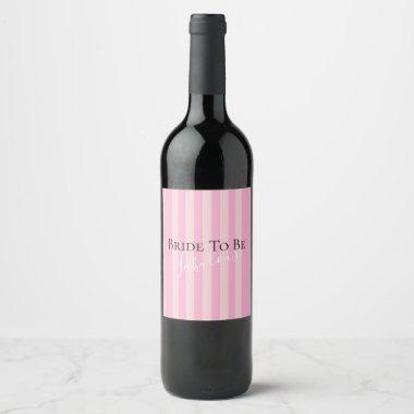 BRIDE To Be & Bridesmaids Lingerie Shower Party Wine Label