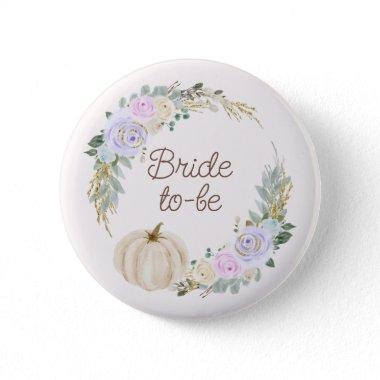 Bride-to-be Fall Pumpkin Bridal Shower Button
