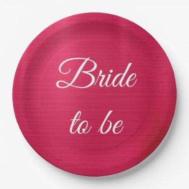 Bride to be Paper Plate