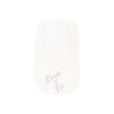 Bride to Be Pink Floral Wedding Minx Nail Art