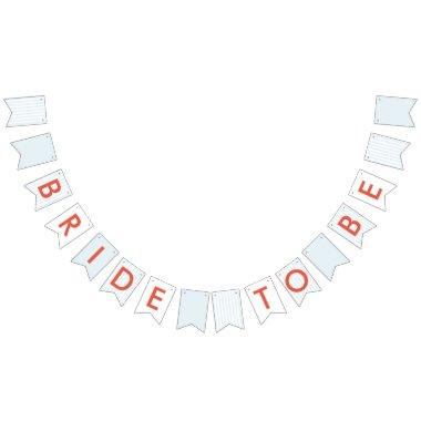 Bride To Be Retro Bachelorette Bunting Flags
