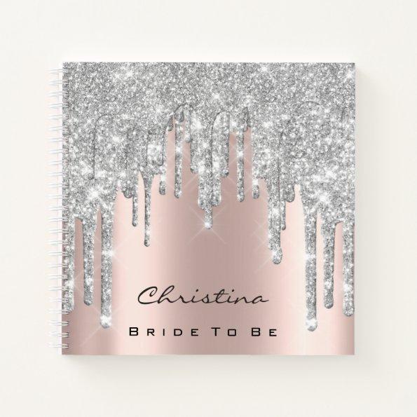 Bride To Be Sweet 16th Spark Princess Makeup Gray Notebook