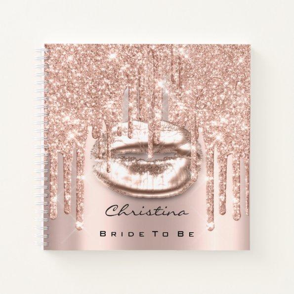 Bride To Be Sweet 16th Spark Princess Makeup Kiss Notebook