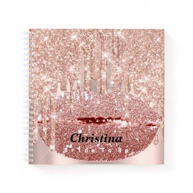 Bride To Be Sweet 16th Spark Princess Makeup Lips Notebook