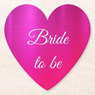 Bride to be Two-Toned Color Paper Coaster