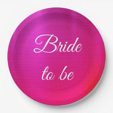 Bride to be Two-Toned Color Paper Plate