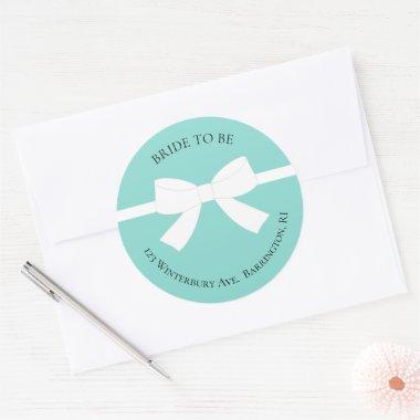 Bride To Be Wedding Suite Return Address Classic Round Sticker