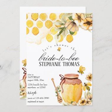 Bride to Bee Baby Shower Invitations