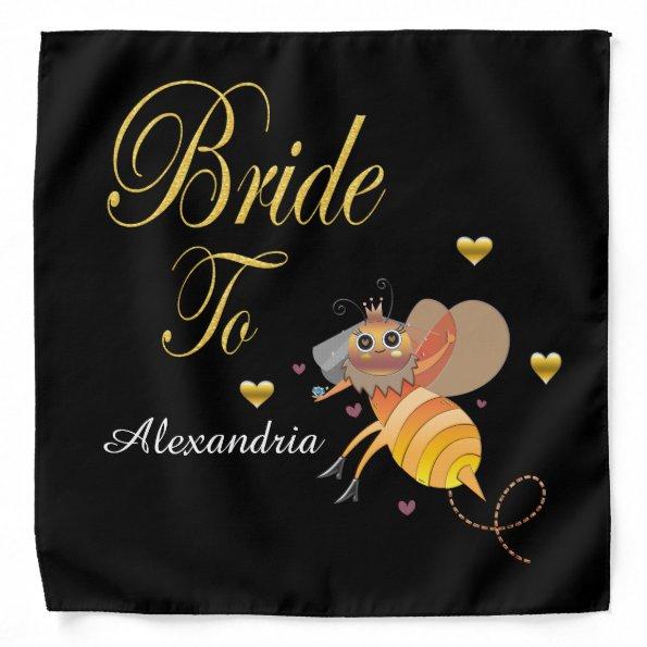 Bride To Bee Bridal Personalize Bandana