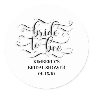 Bride To Bee Bridal Shower Classic Round Sticker