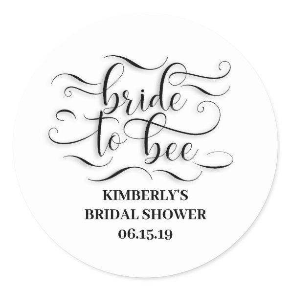 Bride To Bee  Classic Round Sticker
