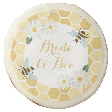 Bride to Bee  honeycomb and daisies Sugar Cookie