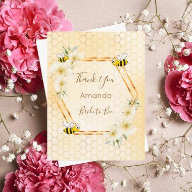 Bride to Bee Bridal shower honeycomb thank you PostInvitations