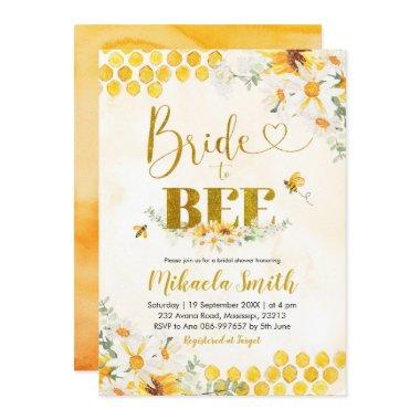 Bride to Bee Bridal Shower Invitations