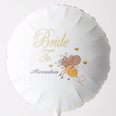 Bride To Bee Bridal Shower Personalize Balloon