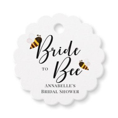 Bride to Bee Bridal Shower White Thank You Favor Tags