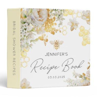 Bride to bee floral bridal shower recipe book 3 ring binder