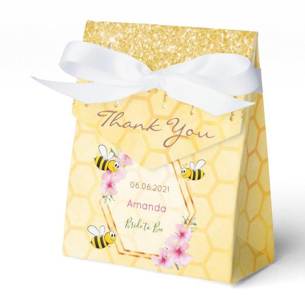 Bride to Bee glitter drips bridal shower thank you Favor Box