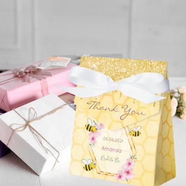 Bride to Bee glitter drips bridal shower thank you Favor Boxes