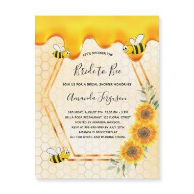 Bride to Bee gold sweet honey drips bridal shower