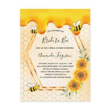 Bride to Bee gold sweet honey drips bridal shower PostInvitations