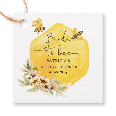Bride To Bee Honeybee Floral  Favor Tags